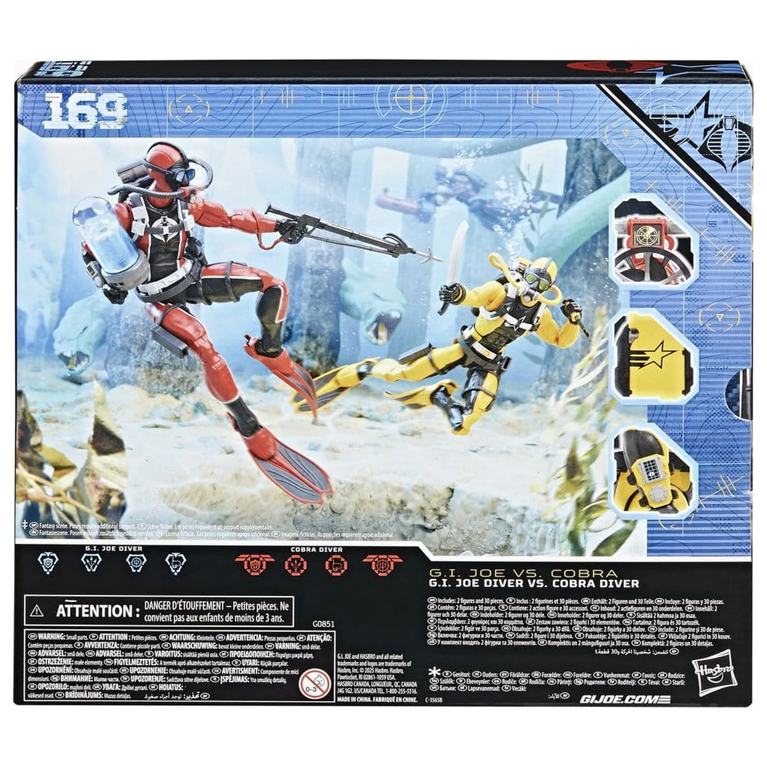 G.I. Joe Classified Series Figurina de actiune Set de 2 pachete #169 G.I. Joe Diver vs. Cobra Diver 15 cm poza produsului