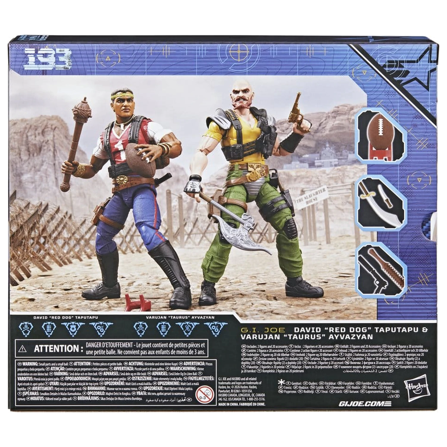 Figurina de acțiune G.I. Joe Classified Series Pachet 2 #193 David "Red Dog" Taputapu & Varujan "Taurus" Ayvazyan 15 cm poza produsului