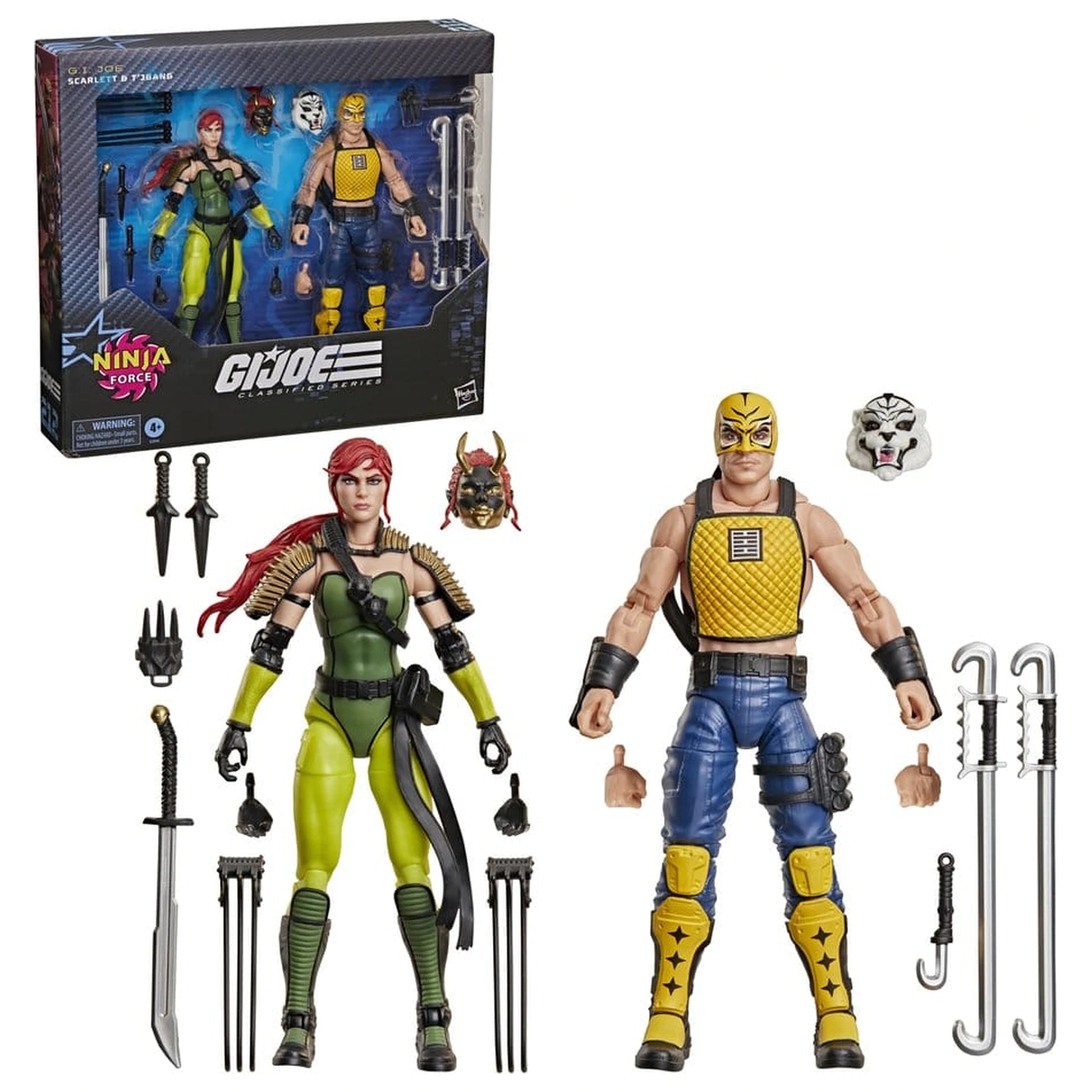 G.I. Joe Classified Series Action Figure set de 2 piese #212 Ninja Force Scarlett & T'Jbang 15 cm poza produsului