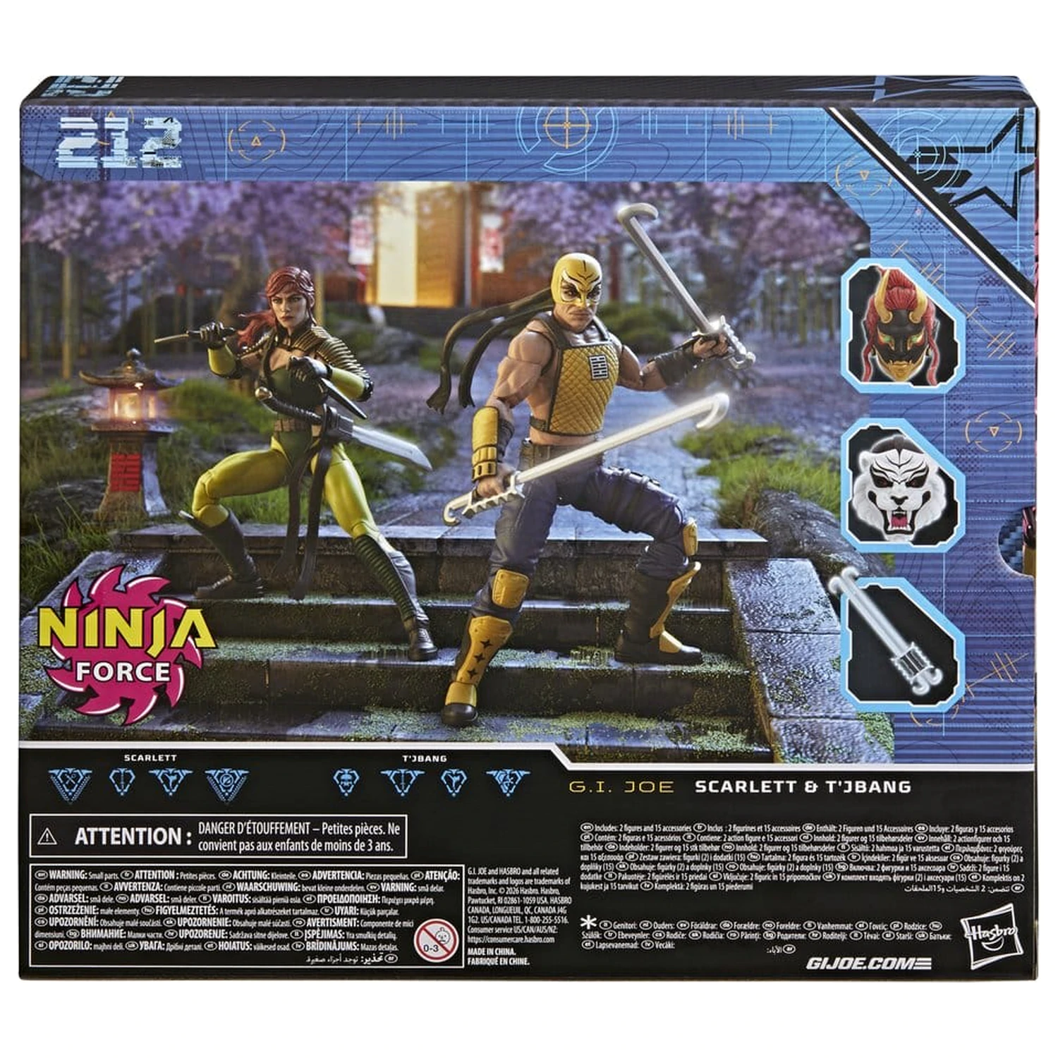 G.I. Joe Classified Series Action Figure set de 2 piese #212 Ninja Force Scarlett & T'Jbang 15 cm poza produsului