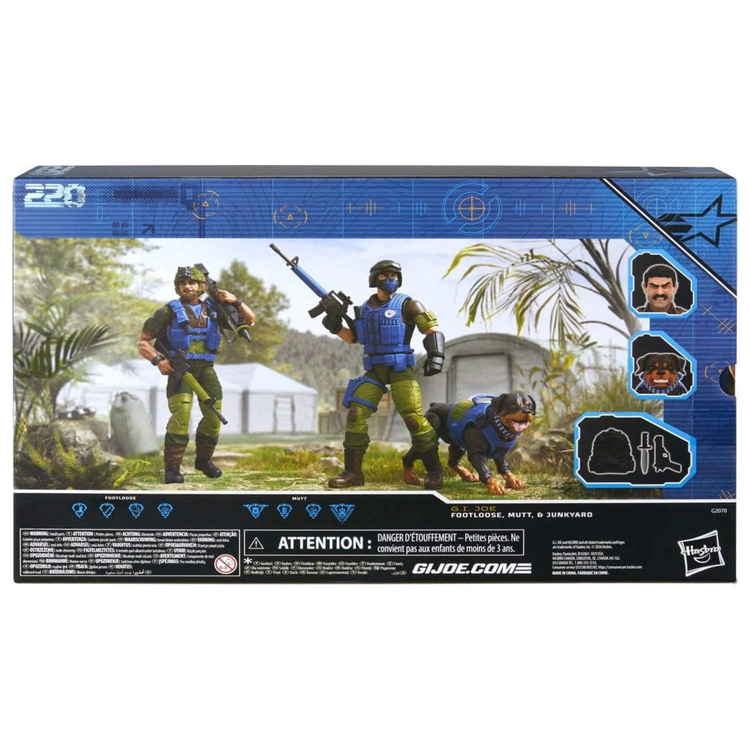 Figurină de acțiune G.I. Joe Classified Series Pachet 3-pack #220 Mad Marauders: Footloose & Mutt & Junkyard 15 cm poza produsului