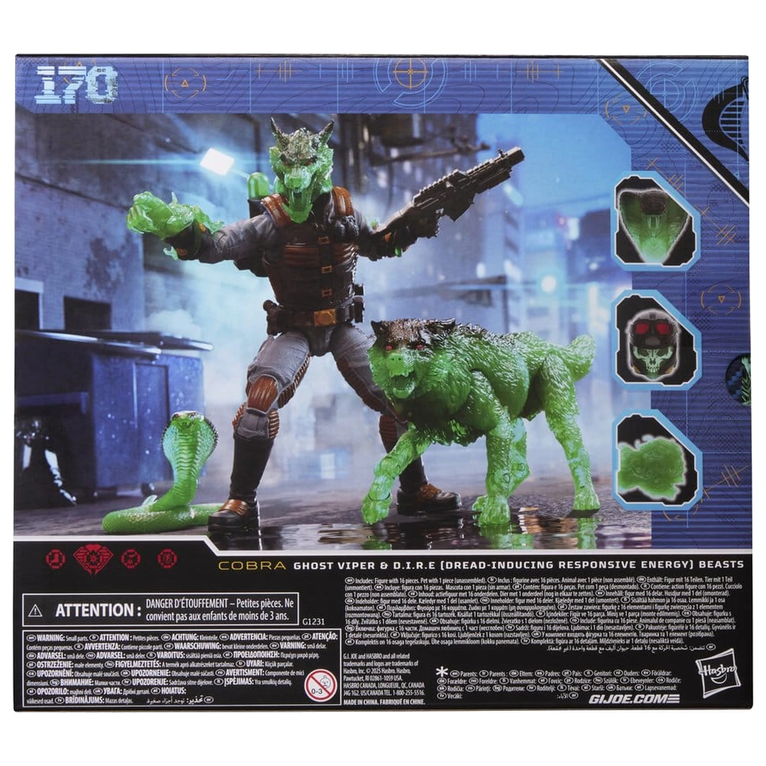 Figurina de actiune G.I. Joe Classified Series #170 Ghost Viper & D.I.R.E. Beasts 15 cm poza produsului