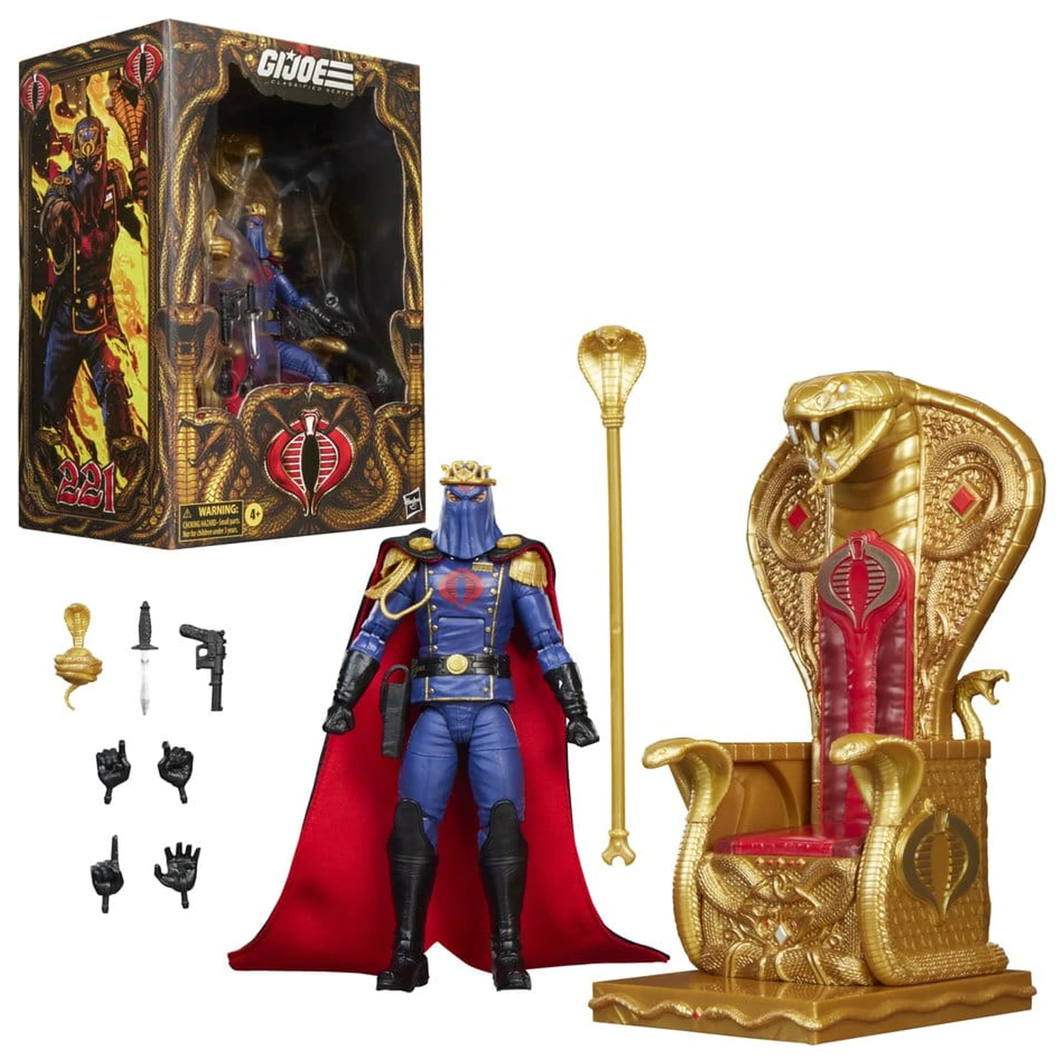 G.I. Joe Classified Series figurina de acțiune Cobra Commander in Dress Uniform & Throne 15 cm poza produsului