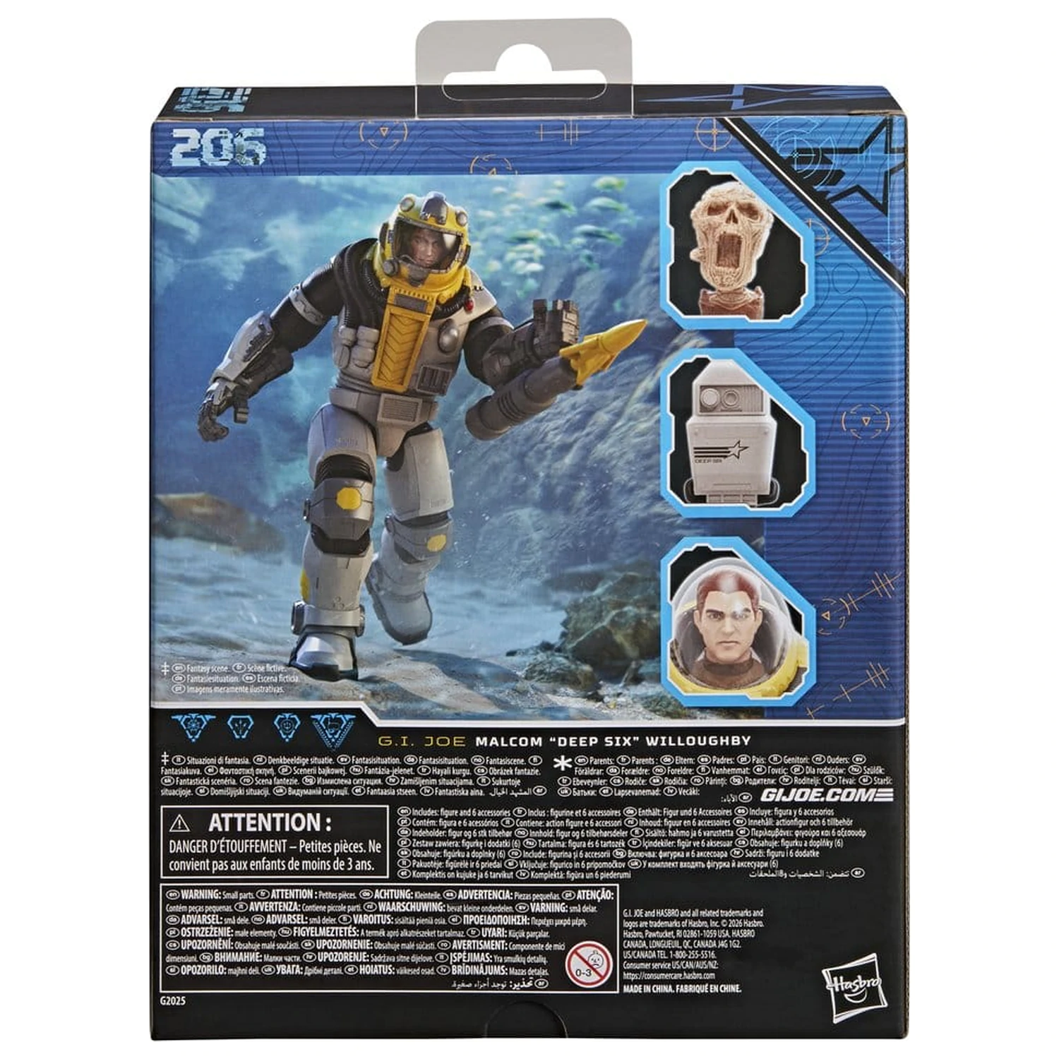 G.I. Joe Classified Series Deluxe figurina de actiune #206 Malcom "Deep Six" Willoughby 15 cm poza produsului