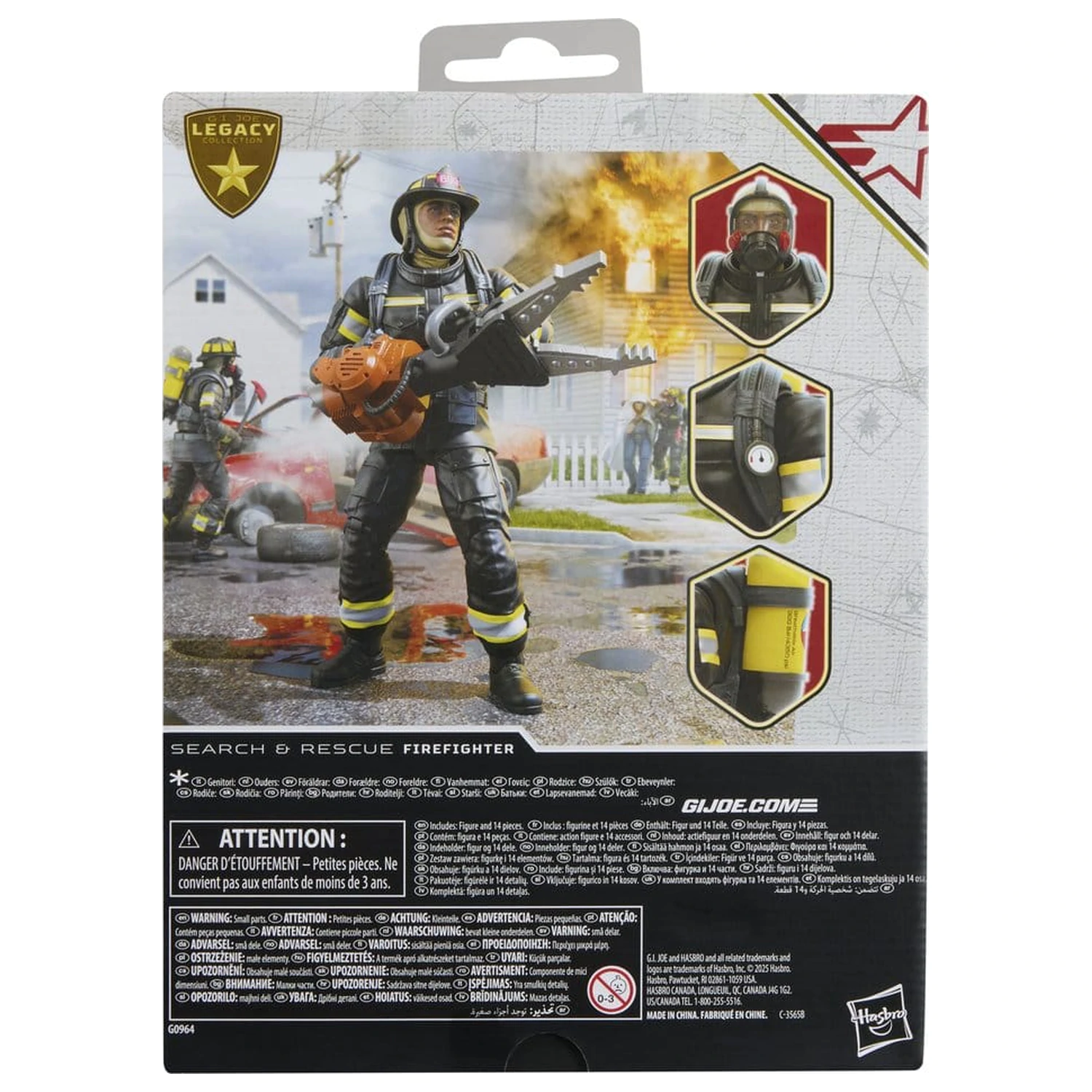 Figurina de actiune G.I. Joe Classified Series Legacy Collection Search & Rescue Firefighter 15 cm poza produsului