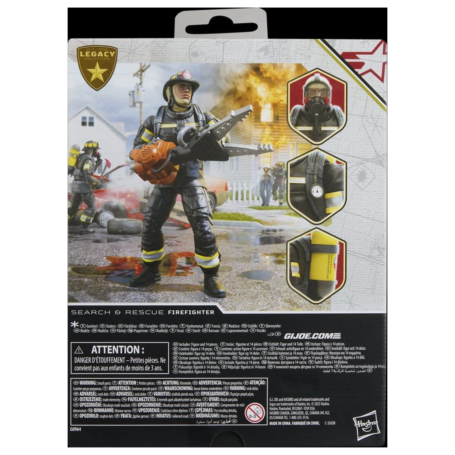 Figurina de actiune G.I. Joe Classified Series Legacy Collection Search & Rescue Firefighter 15 cm poza produsului