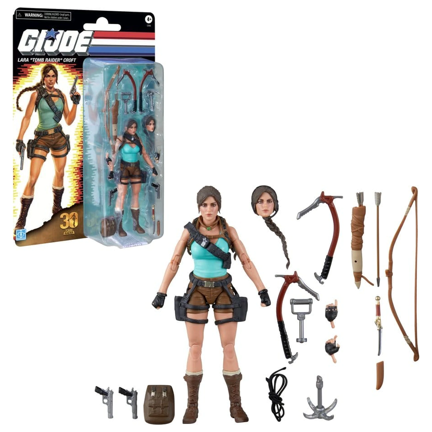 G.I. Joe Classified Series Retro Cardback Figurina de actiune colaborativa Lara "Tomb Raider" Croft 15 cm poza produsului