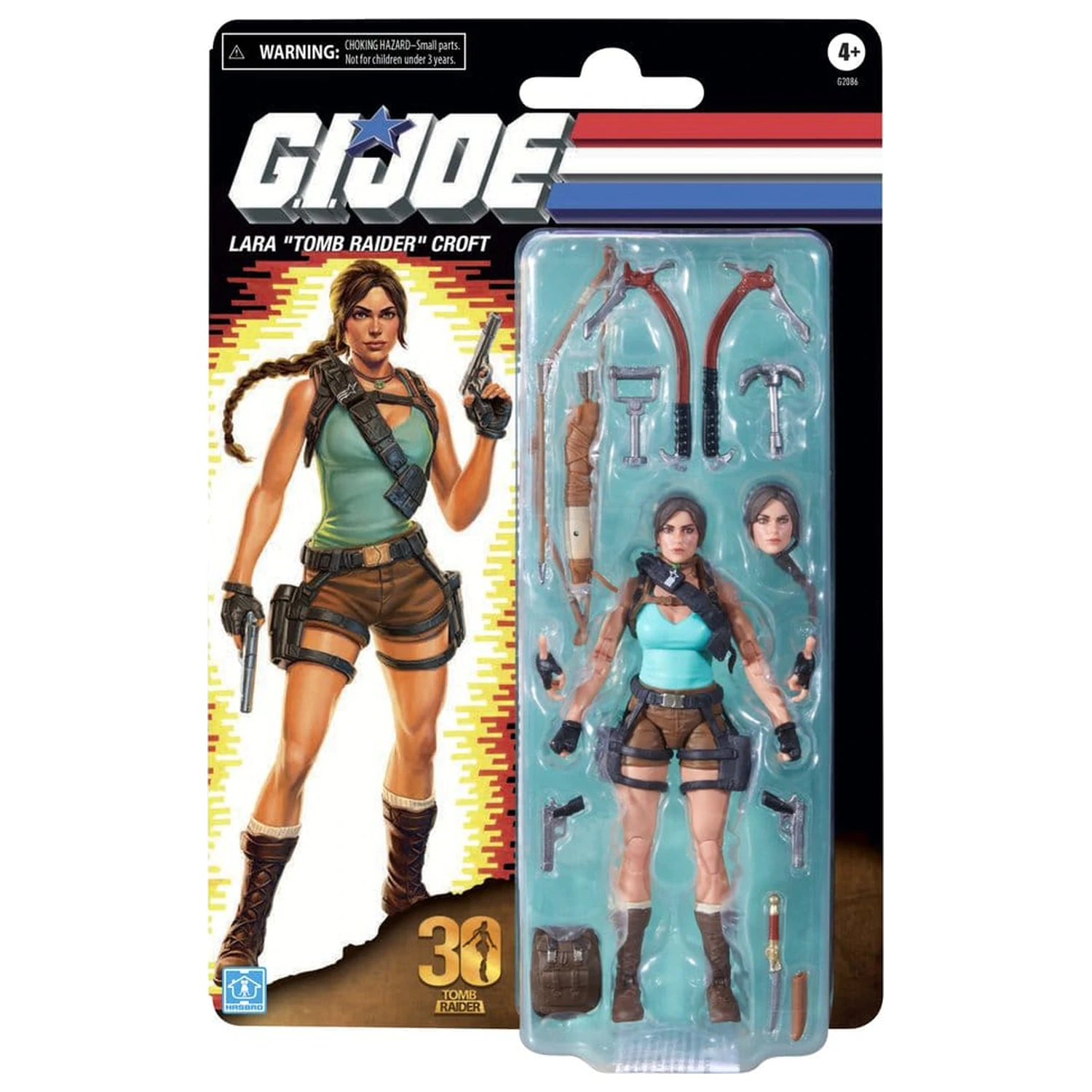 G.I. Joe Classified Series Retro Cardback Figurina de actiune colaborativa Lara "Tomb Raider" Croft 15 cm poza produsului