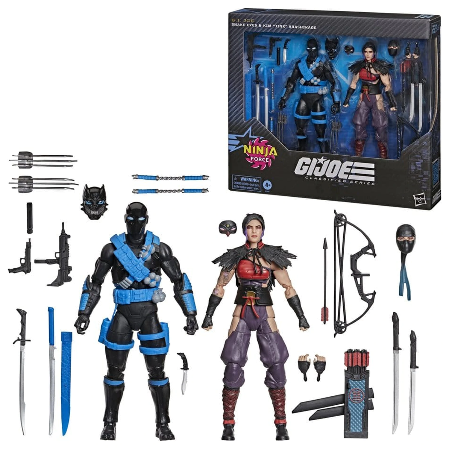 G.I. Joe Classified Series figurina de acțiune pachet 2 Snake Eyes & Kim Jinx Arashikage 15 cm poza produsului