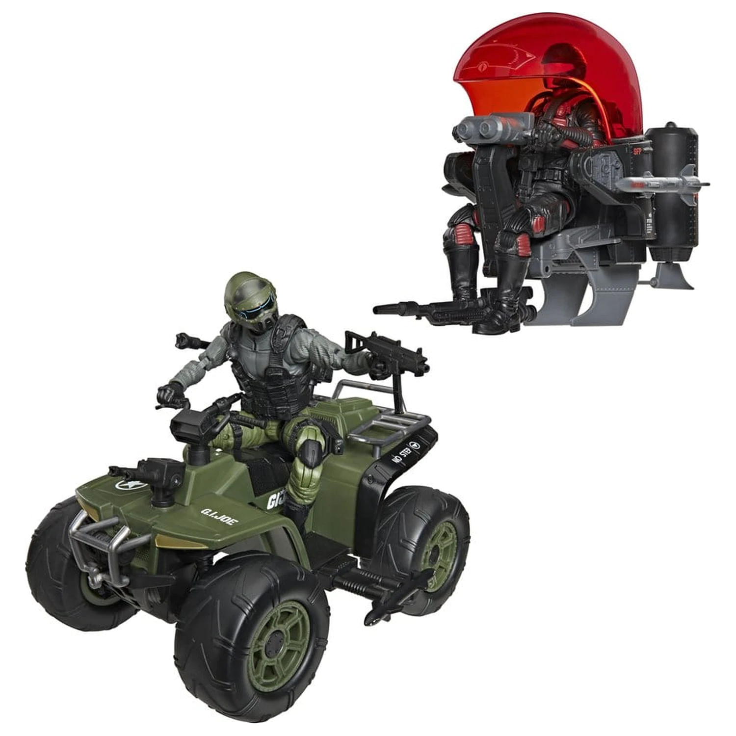 G.I. Joe Classified Series Figurina de actiune & Set vehicul Snake Eyes & Varmint ATV vs. Stealth Viper & Cobra Stealth Flight Pod (Trubble Bubble) 15 cm poza produsului