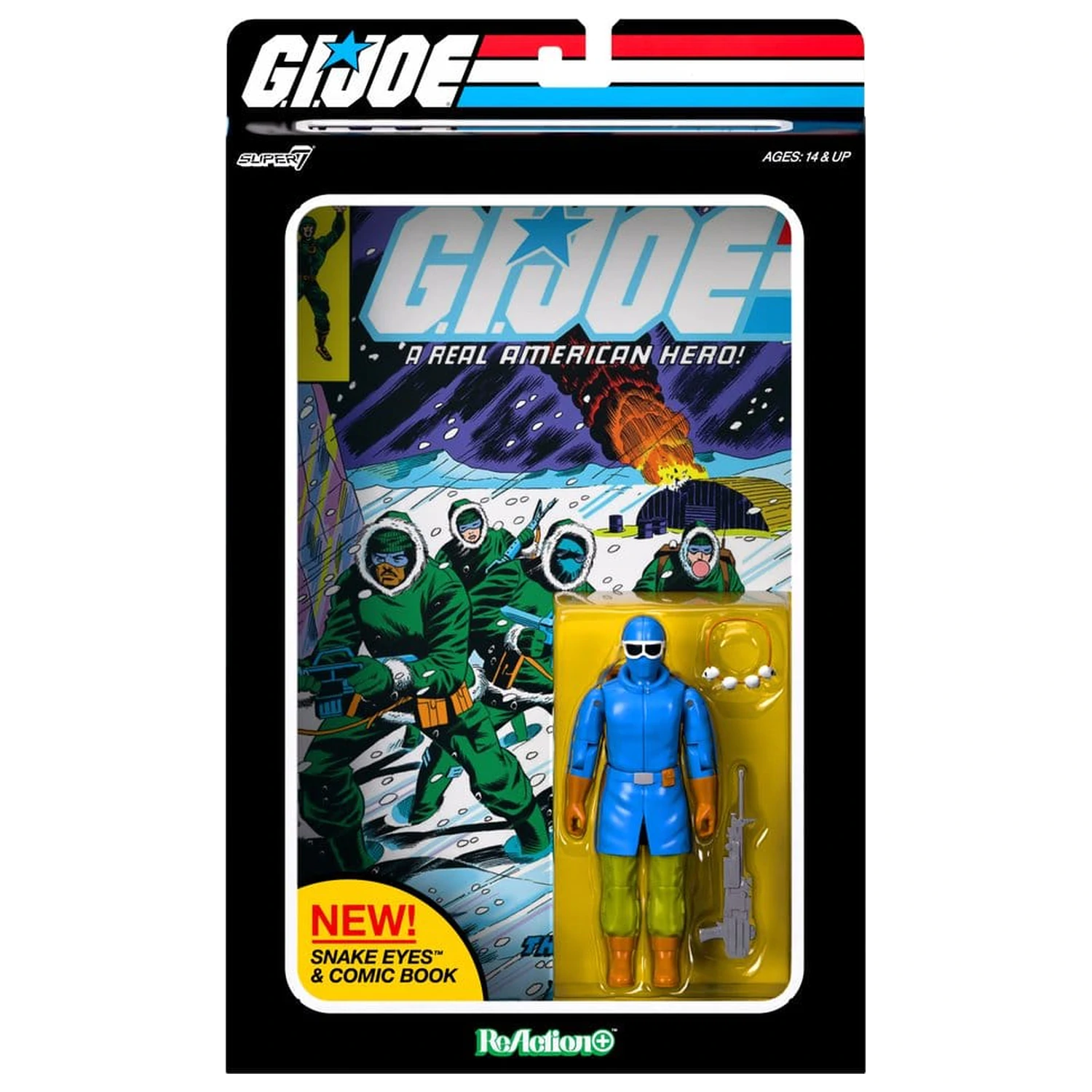 G.I. Joe ReAction+ Figurina de acțiune Snake Eyes (Skybound Comic Box Series, Issue #2) poza produsului