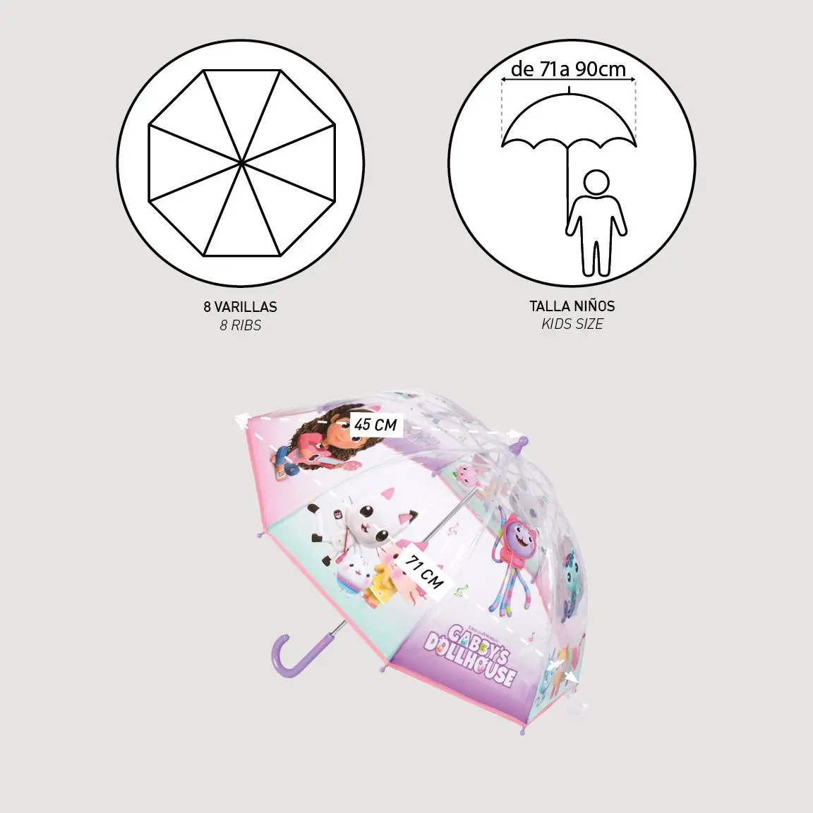 Gabbys Dollhouse umbrela poza produsului