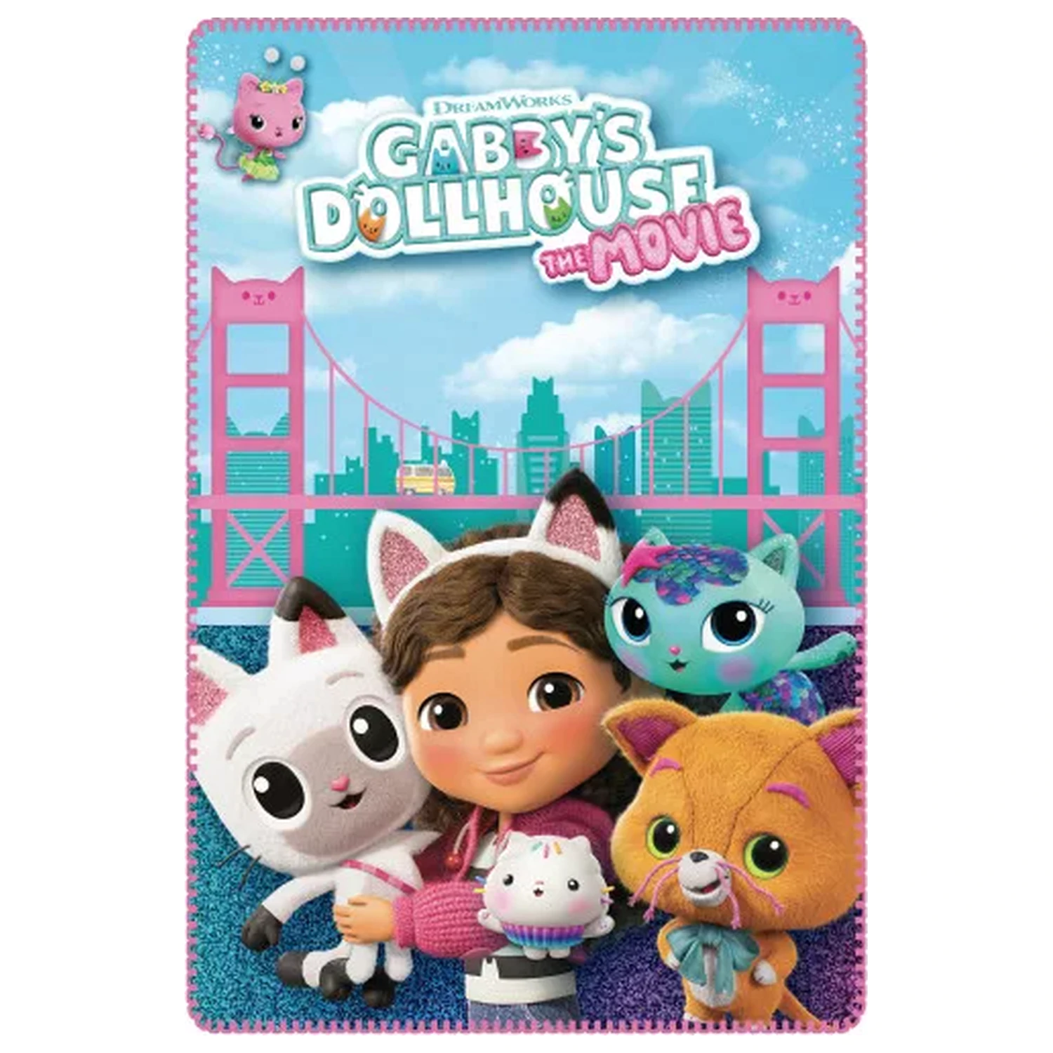 Gabby's Dollhouse Adventure patura fleece 100x150cm poza produsului