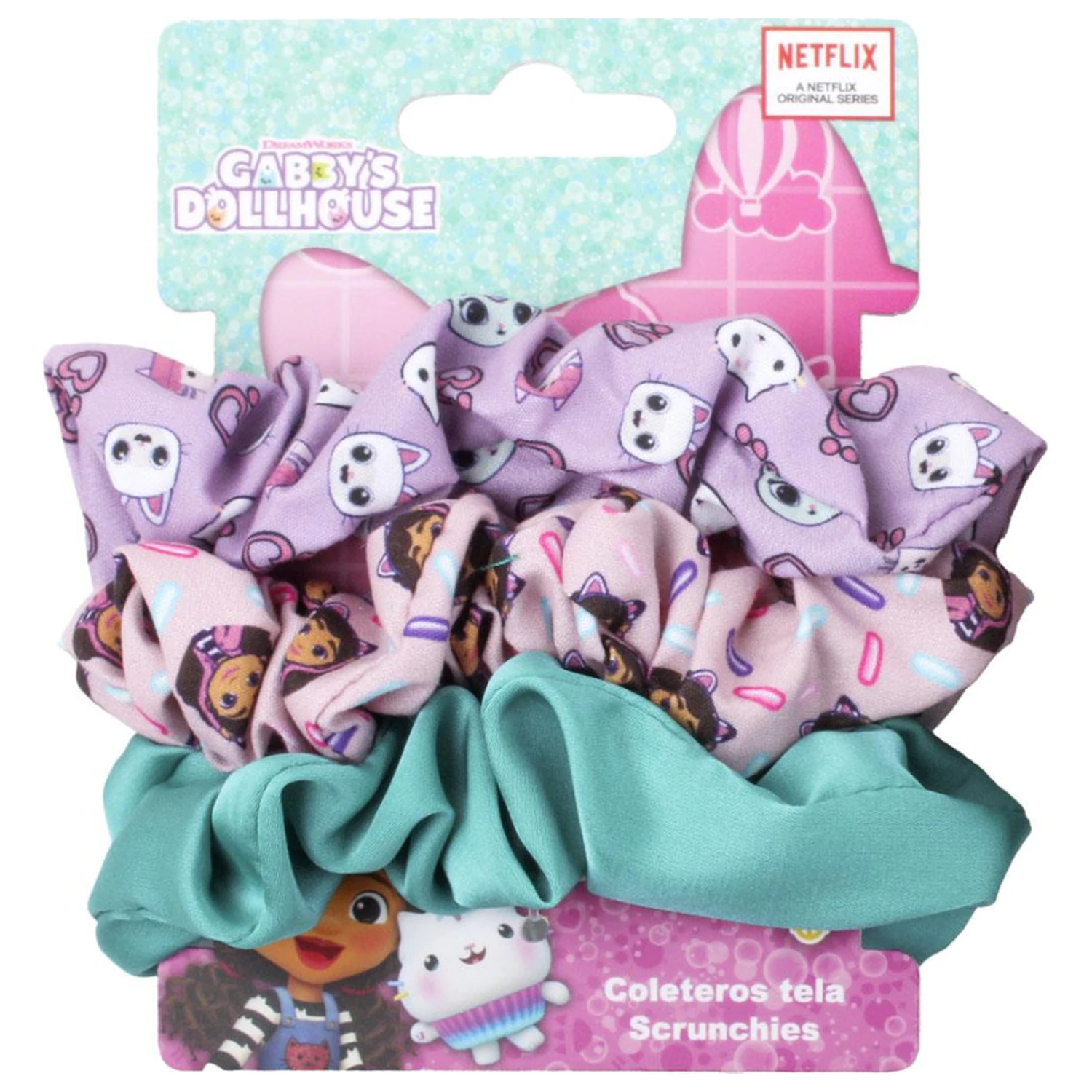 Gabby's Dollhouse Cat Adventures Set de elastice de par, 3 bucati poza produsului