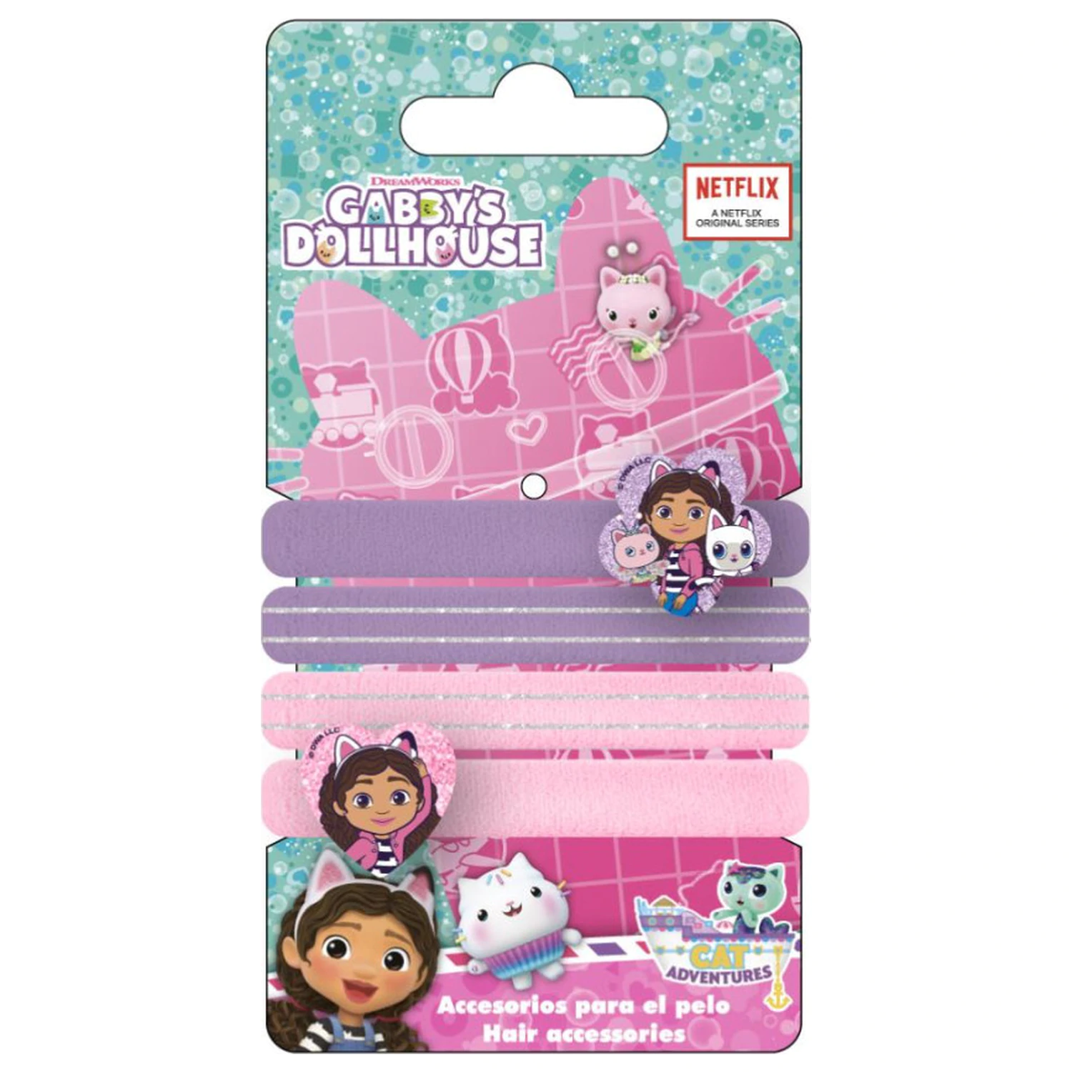 Gabi's Dollhouse Cat Adventures Set 4 buc de Elastice de par poza produsului