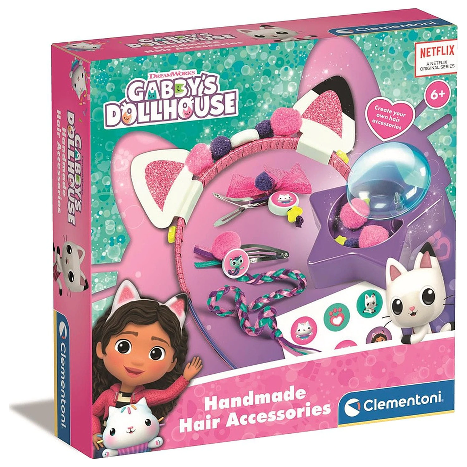 Gabi's Dollhouse Cat Ears Hair Accessory Set poza produsului