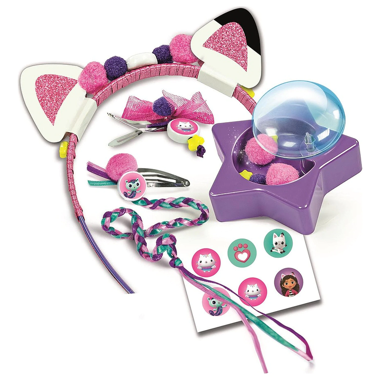 Gabi's Dollhouse Cat Ears Hair Accessory Set poza produsului