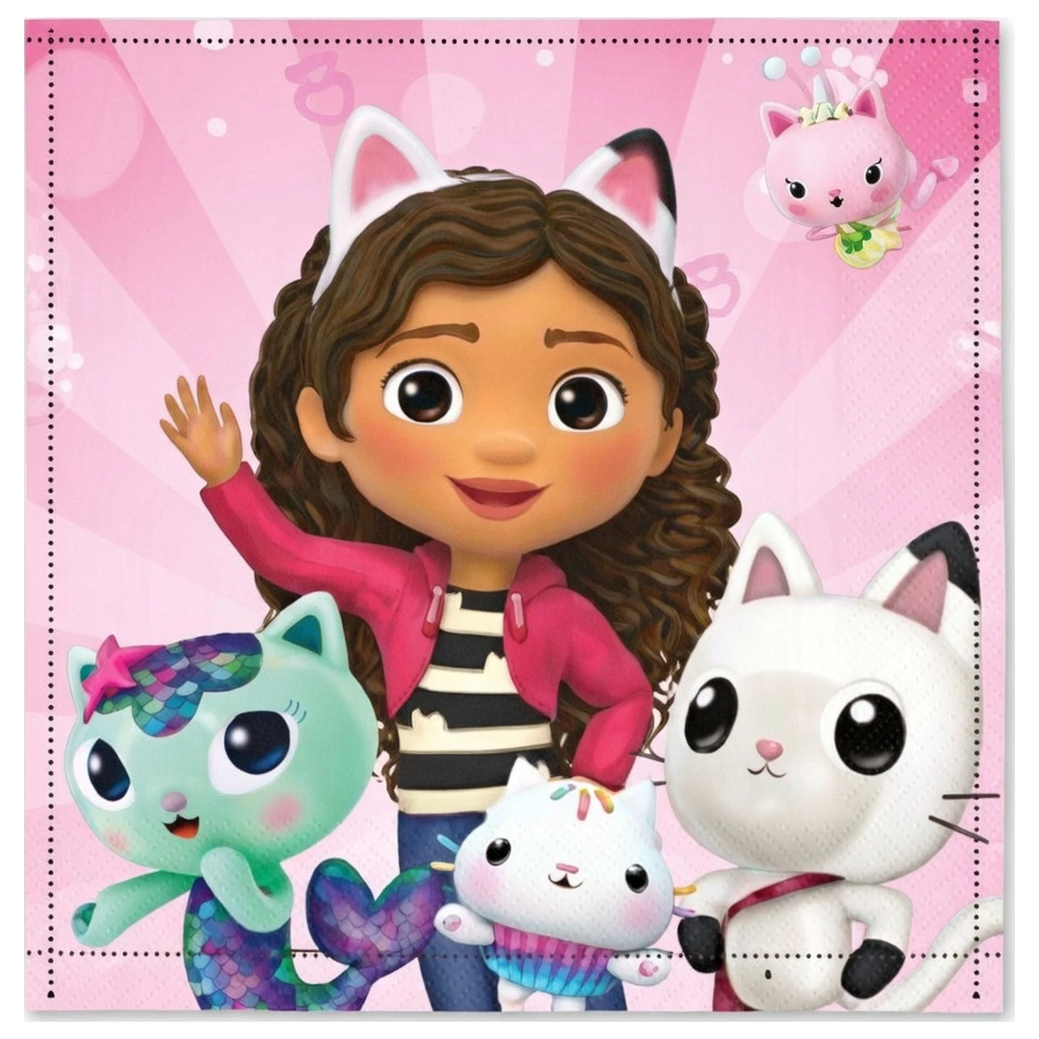 Prosop de mana Gabi's Dollhouse Cat World, Prosop de fata, Prosop 30x30cm poza produsului