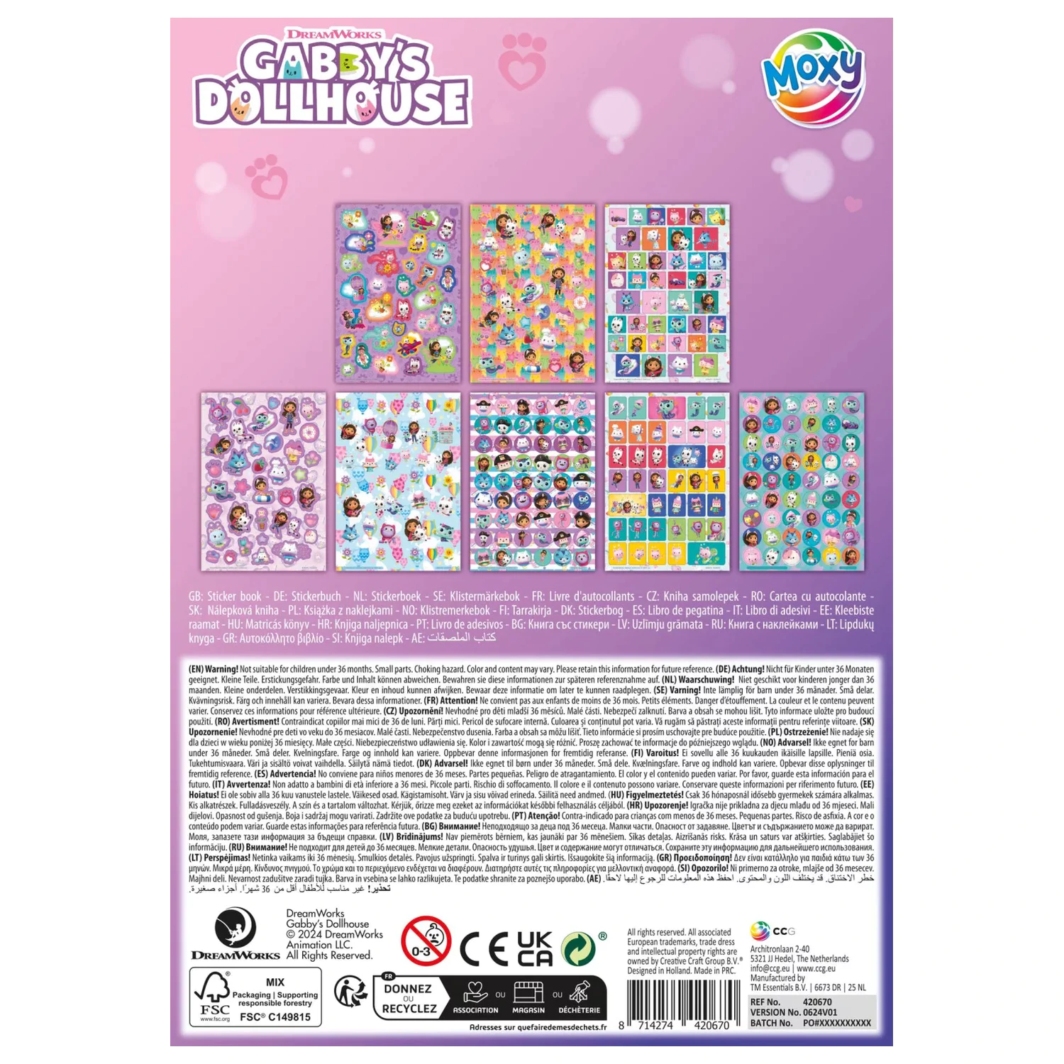 Gabi's Dollhouse Cats Sticker Pack 8 coli poza produsului
