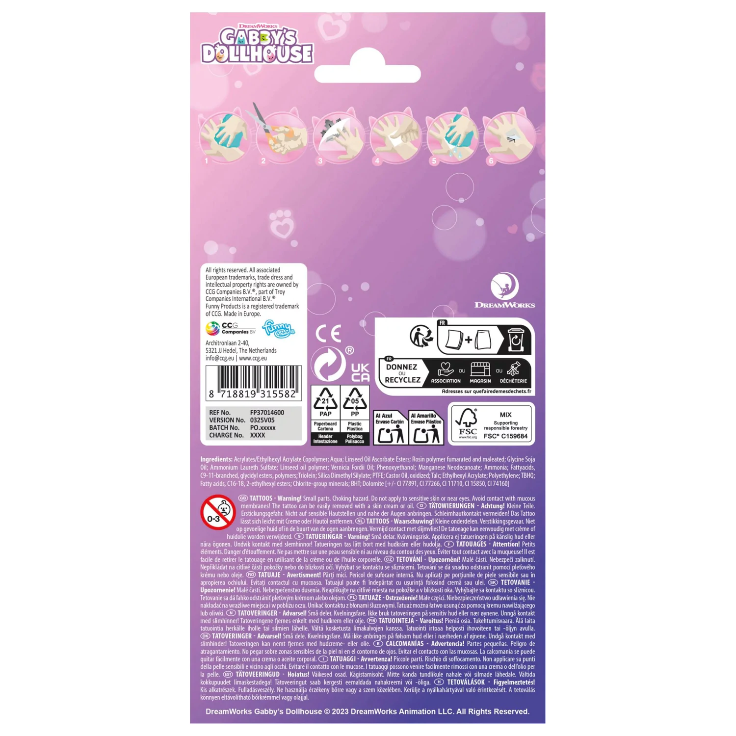 Gabi Dollhouse Cats Tatuaj 12 piese poza produsului