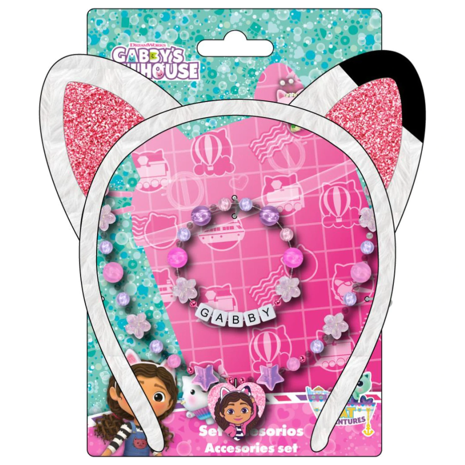 Gabi's Dollhouse Set de bijuterii florale si bentita poza produsului