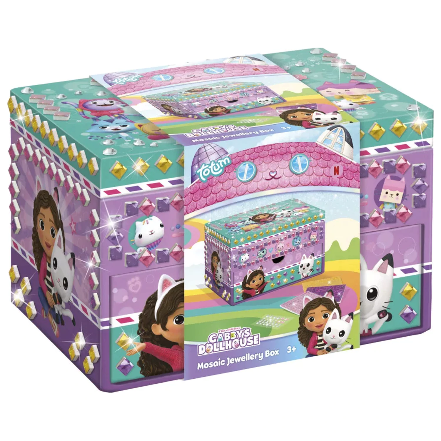 Gabi Dollhouse Friends Mozaic Cutie de bijuterii poza produsului