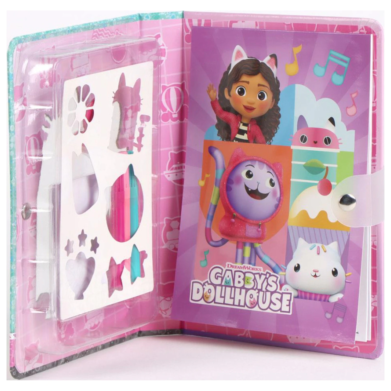 Gabi's Dollhouse Funny Carte de Colorat Set cu Sablon poza produsului