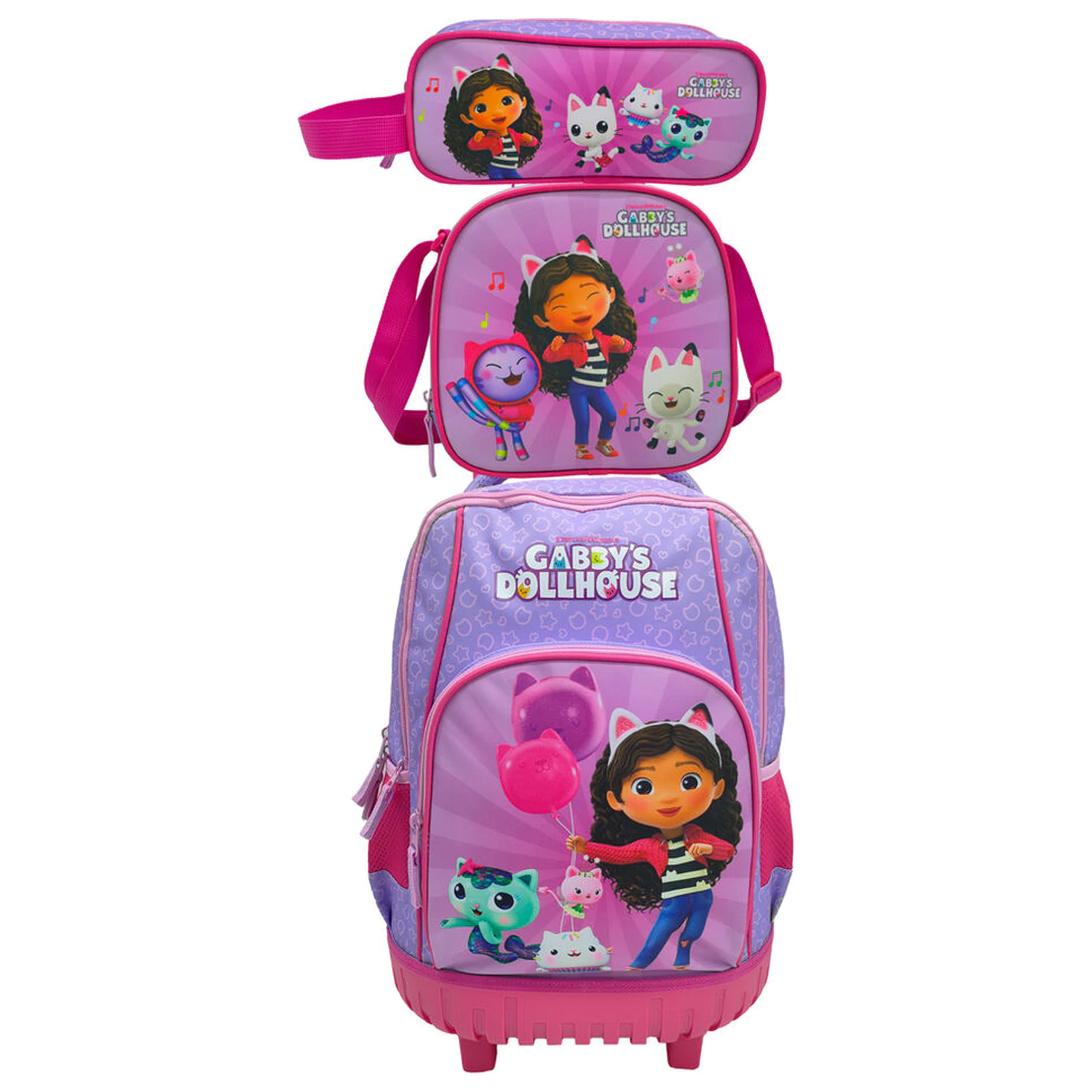 Gabbys Dollhouse Set troler + penar + geanta de pranz poza produsului