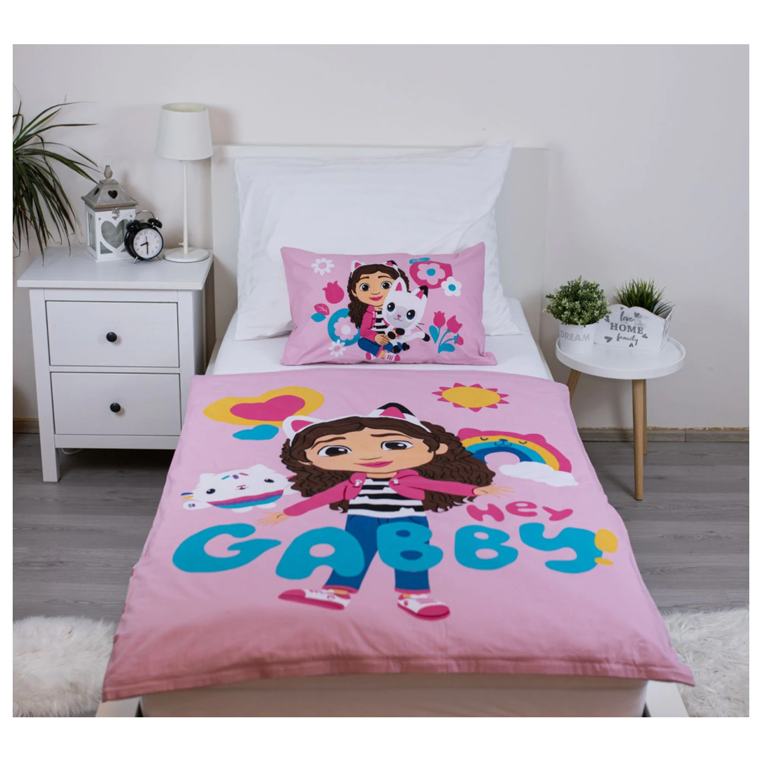 Gabi's Dollhouse Hey kid, pilota husa de plapuma de gradinita poza produsului