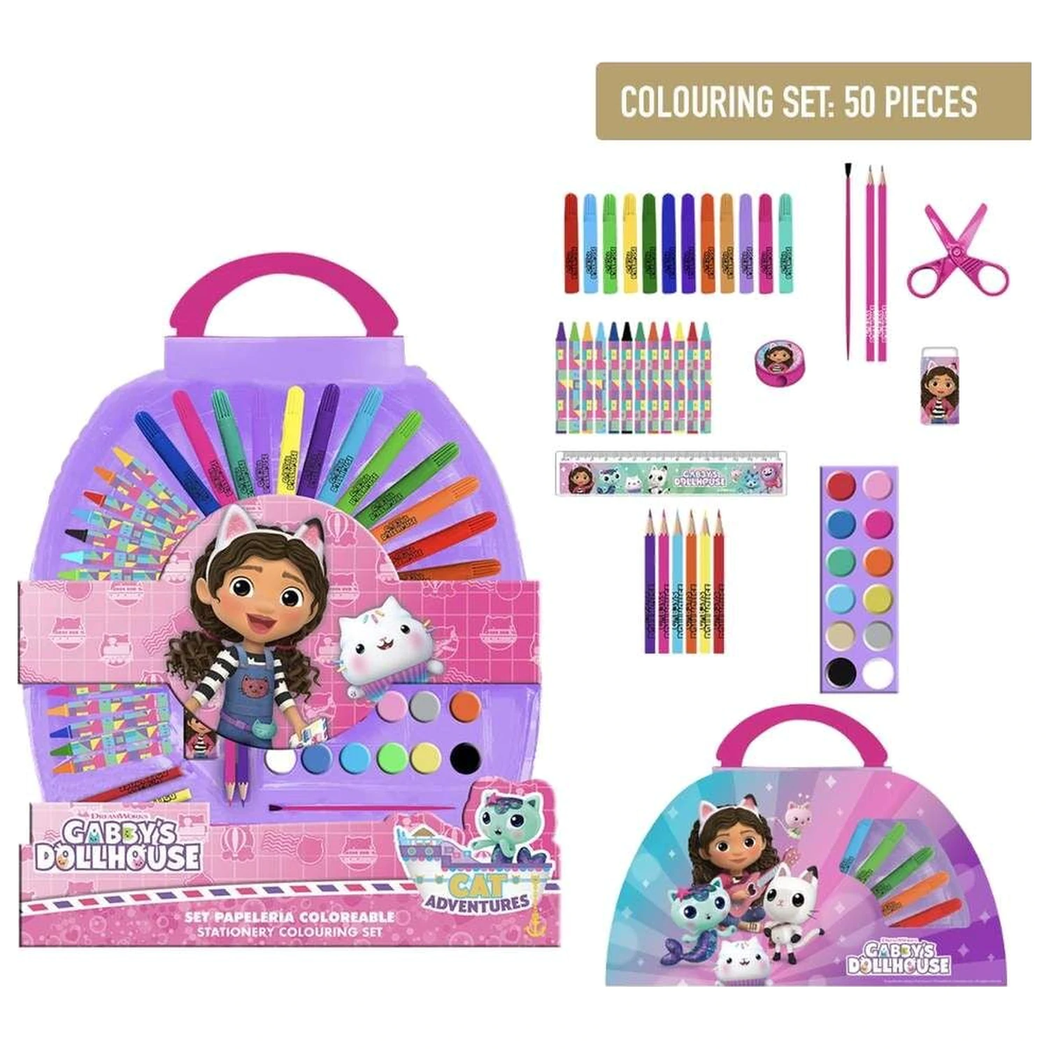 Gabbys Dollhouse set papetarie 50 bucati poza produsului