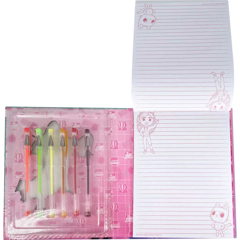 Gabbys Dollhouse caiet + set 6 pixuri gel poza produsului