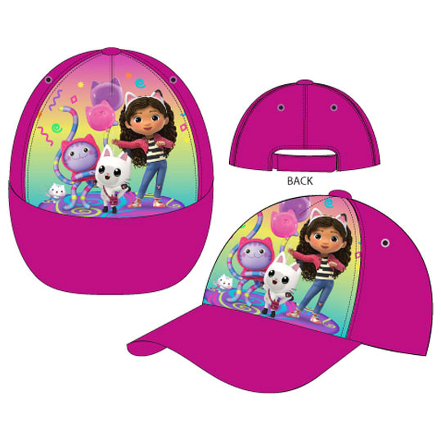 Sapca de baseball pentru copii Gabi Dollhouse Hello Kitty Crew 54 cm poza produsului
