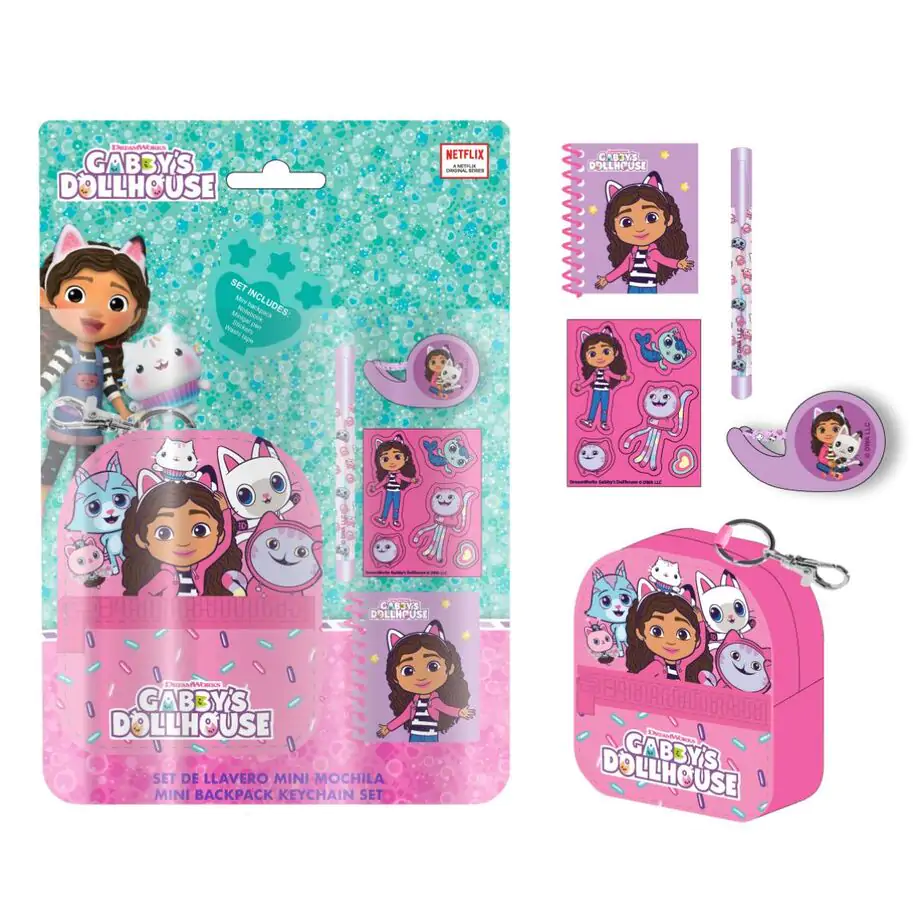 Gabbys Dollhouse Stationery mini rucsac set poza produsului