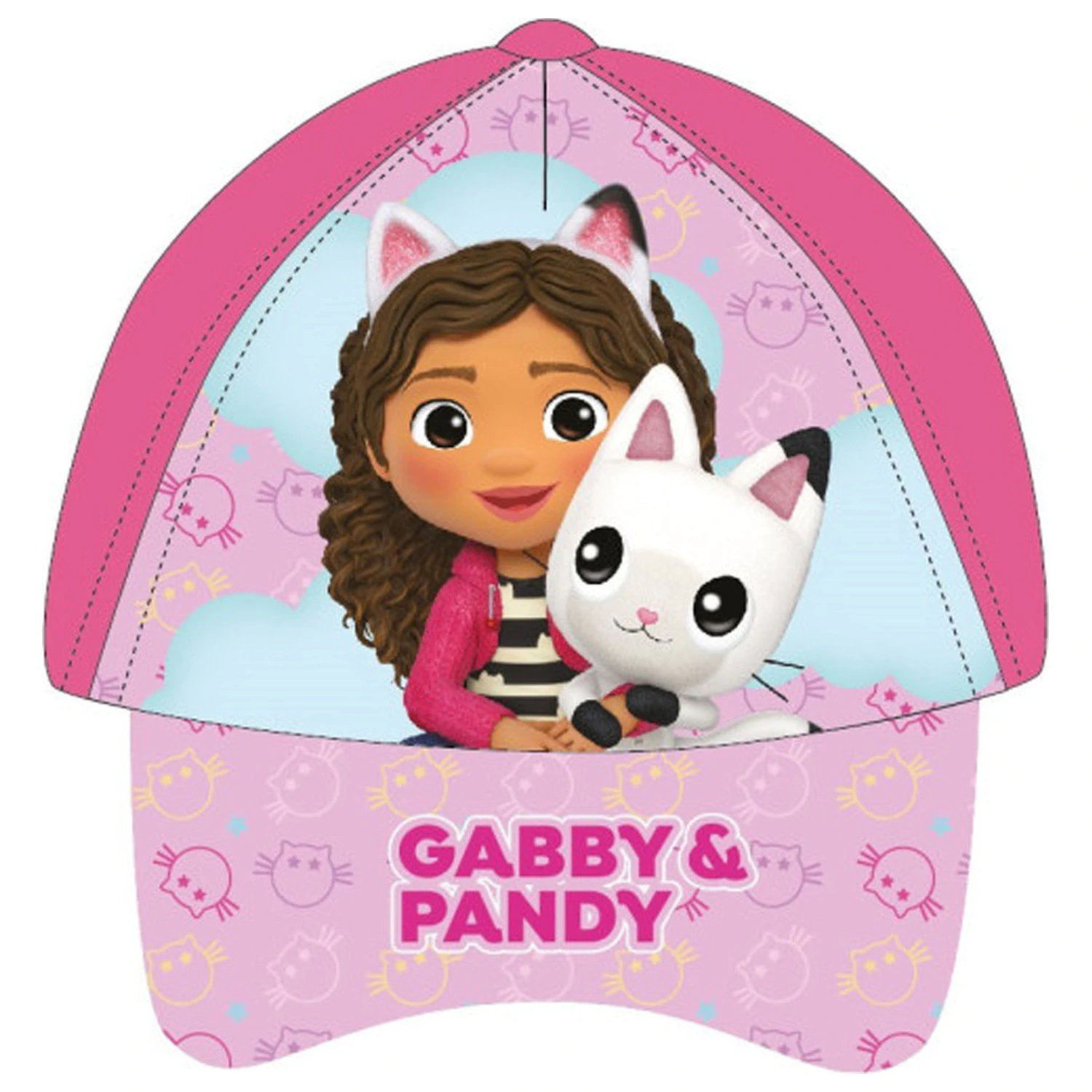 Gabby's Dollhouse Pandy Paws Pink Sapca de baseball pentru copii de 54 cm poza produsului