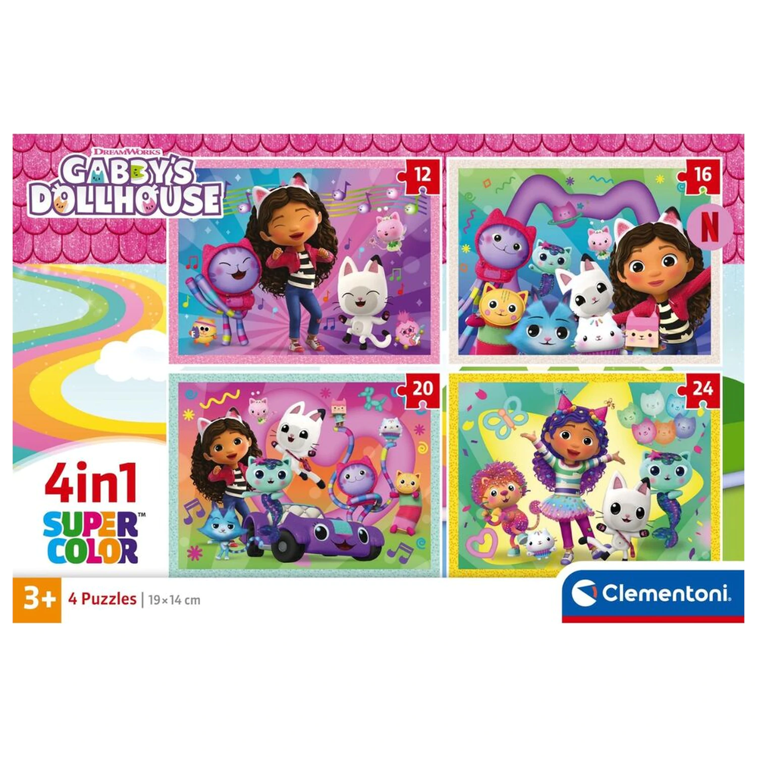 Gabbys Dollhouse puzzle 12-16-20-24 piese poza produsului