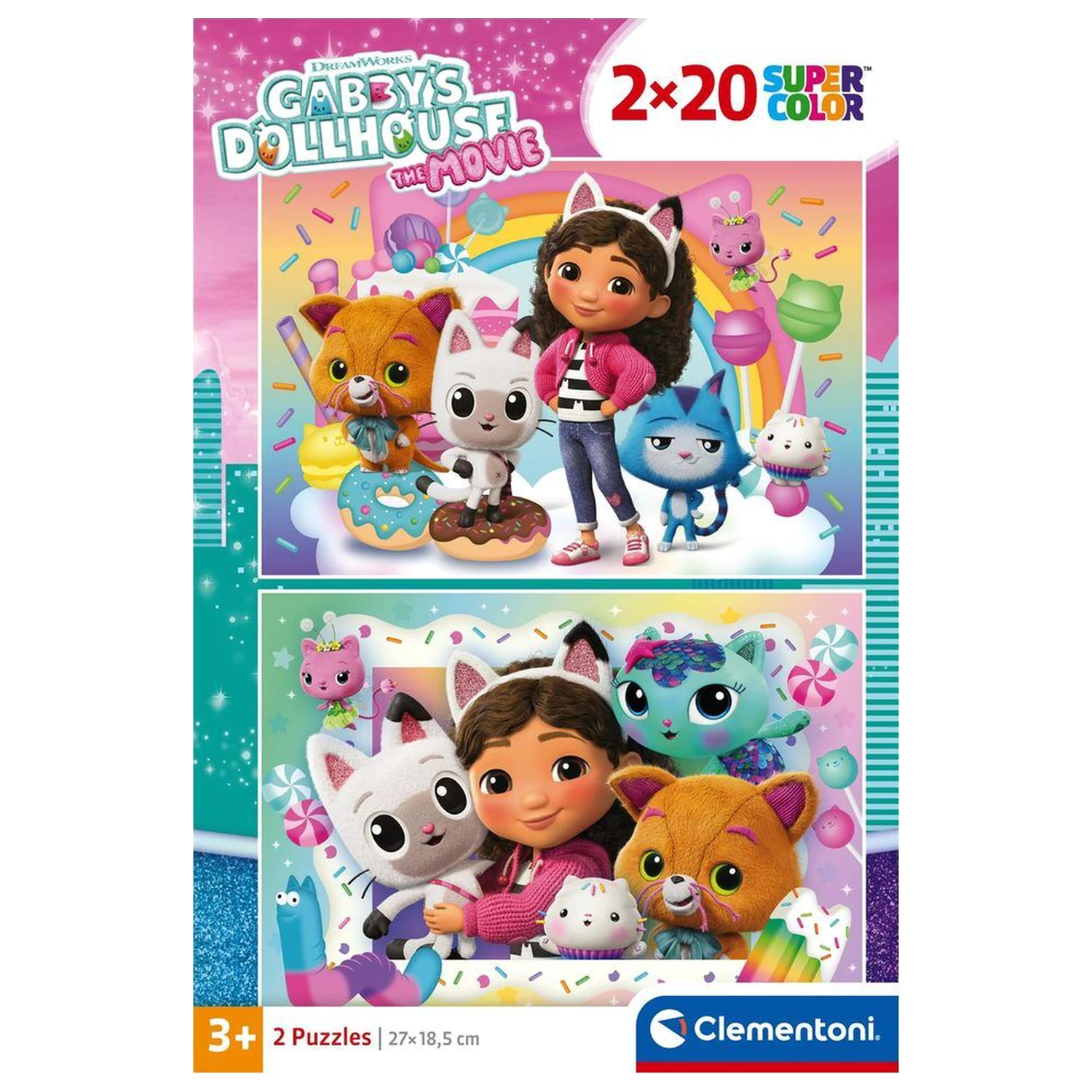 Gabbys Dollhouse puzzle 2x20 piese poza produsului