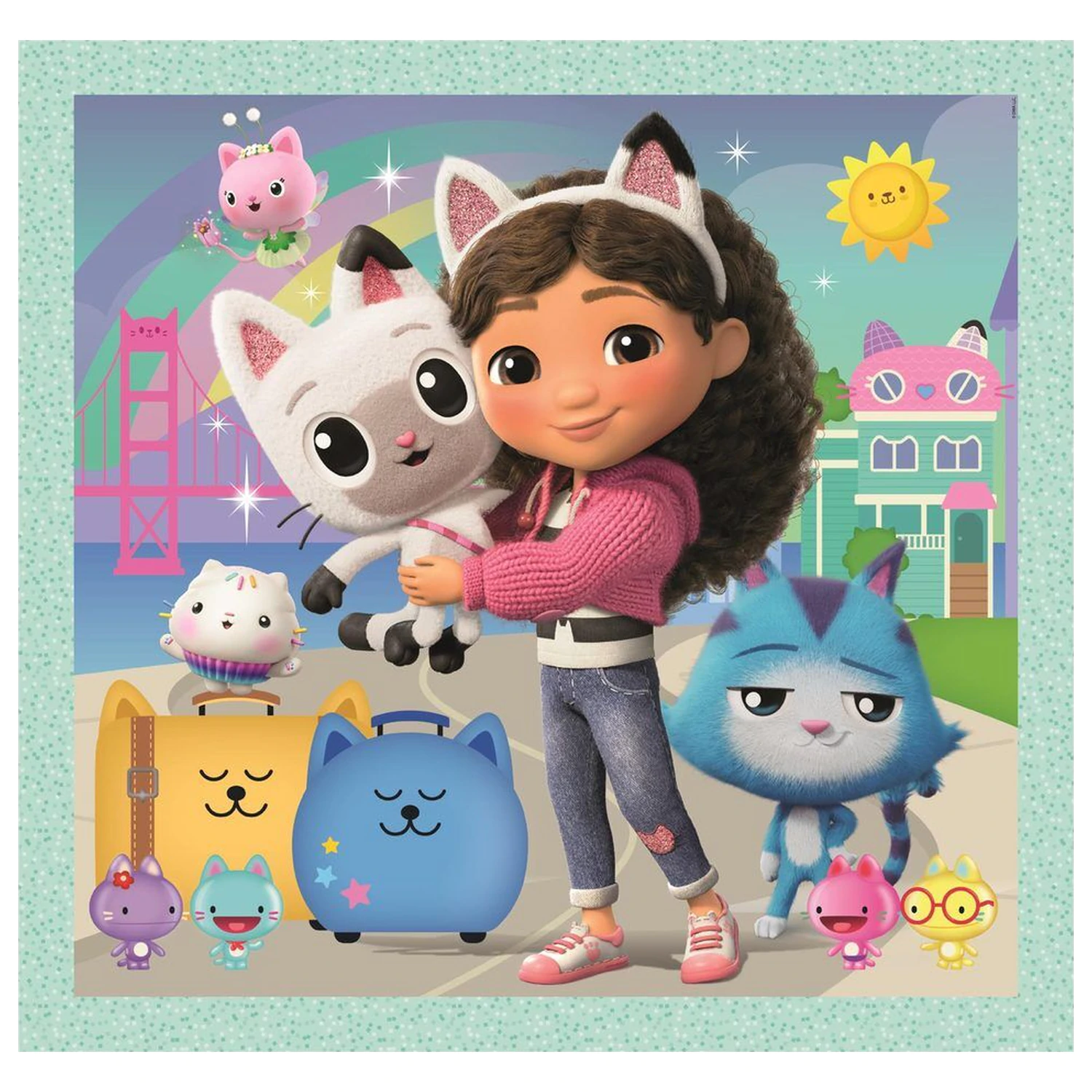 Gabbys Dollhouse puzzle 3x48 piese poza produsului