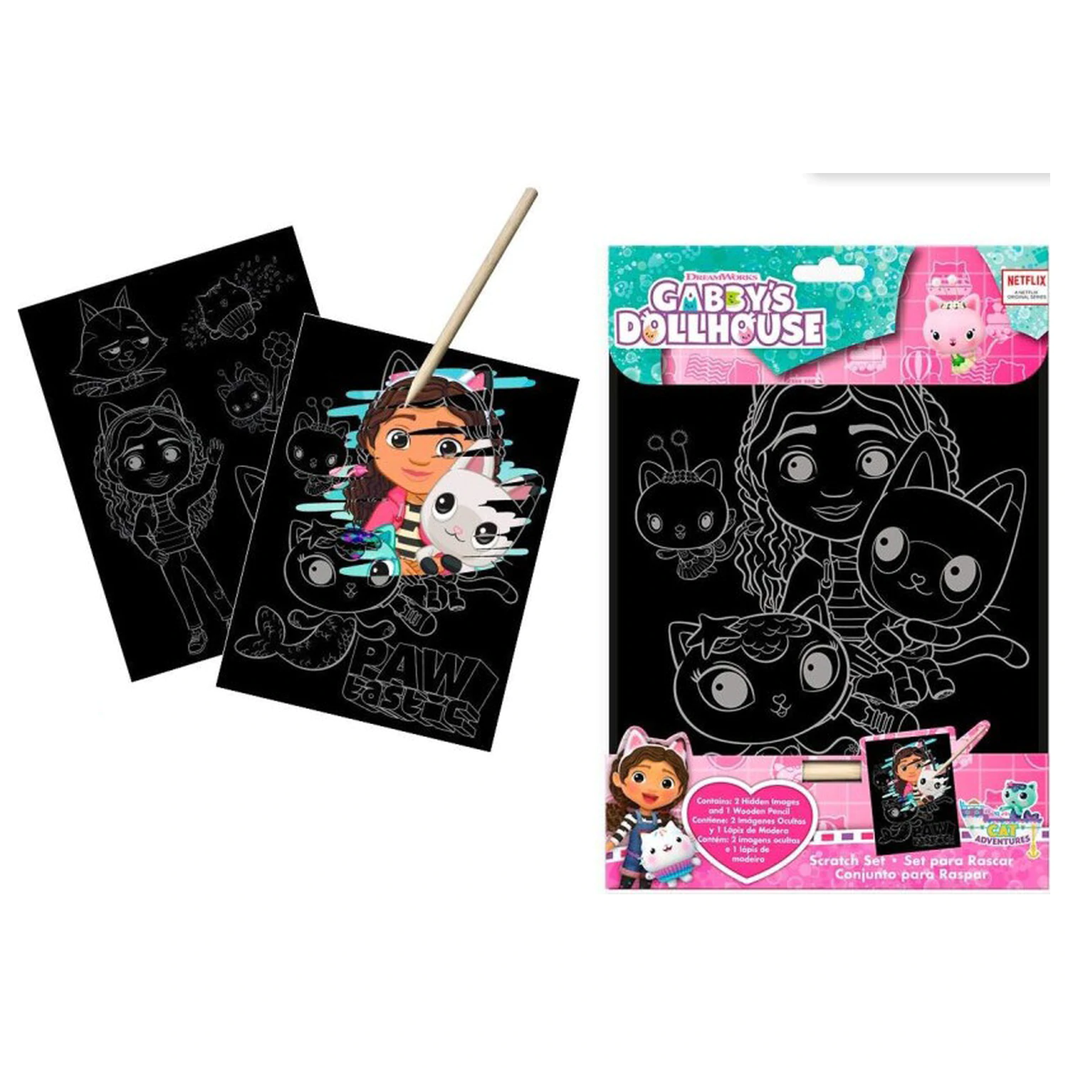 Gabi's Dollhouse Smoothie Land Pawtastic Kit pentru Tablou de razuit poza produsului