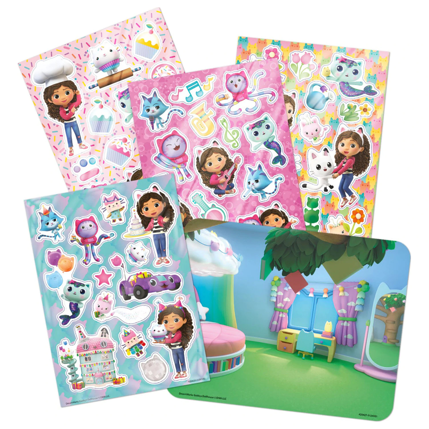 Gabby's Dollhouse Sprinkle Party Window Decal Set - set de autocolante pentru geamuri poza produsului