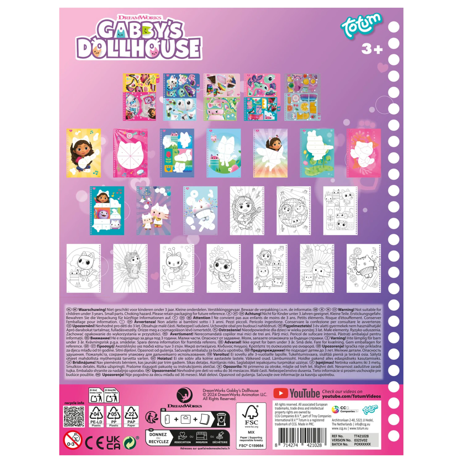 Gabi's Dollhouse Sprinkle Party Puzzle Sticker si Set de Colorat poza produsului
