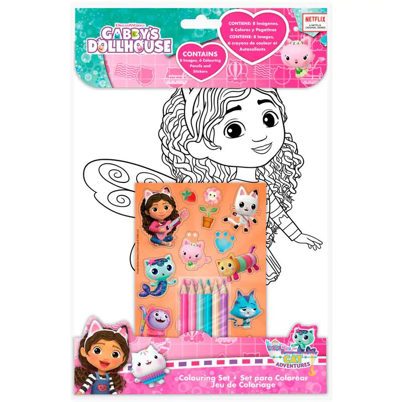Gabbys Dollhouse set de colorat + stickere poza produsului
