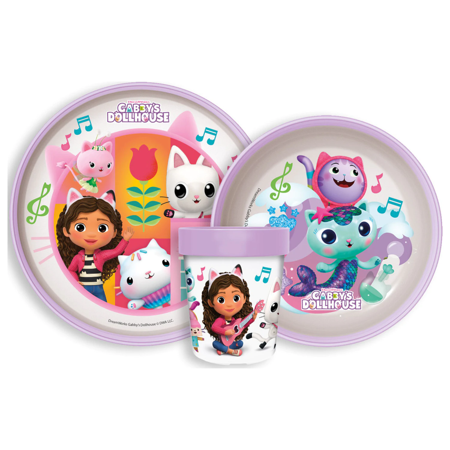 Gabi's Dollhouse Wonderland Set vesela antialunecare, set micro plastic poza produsului