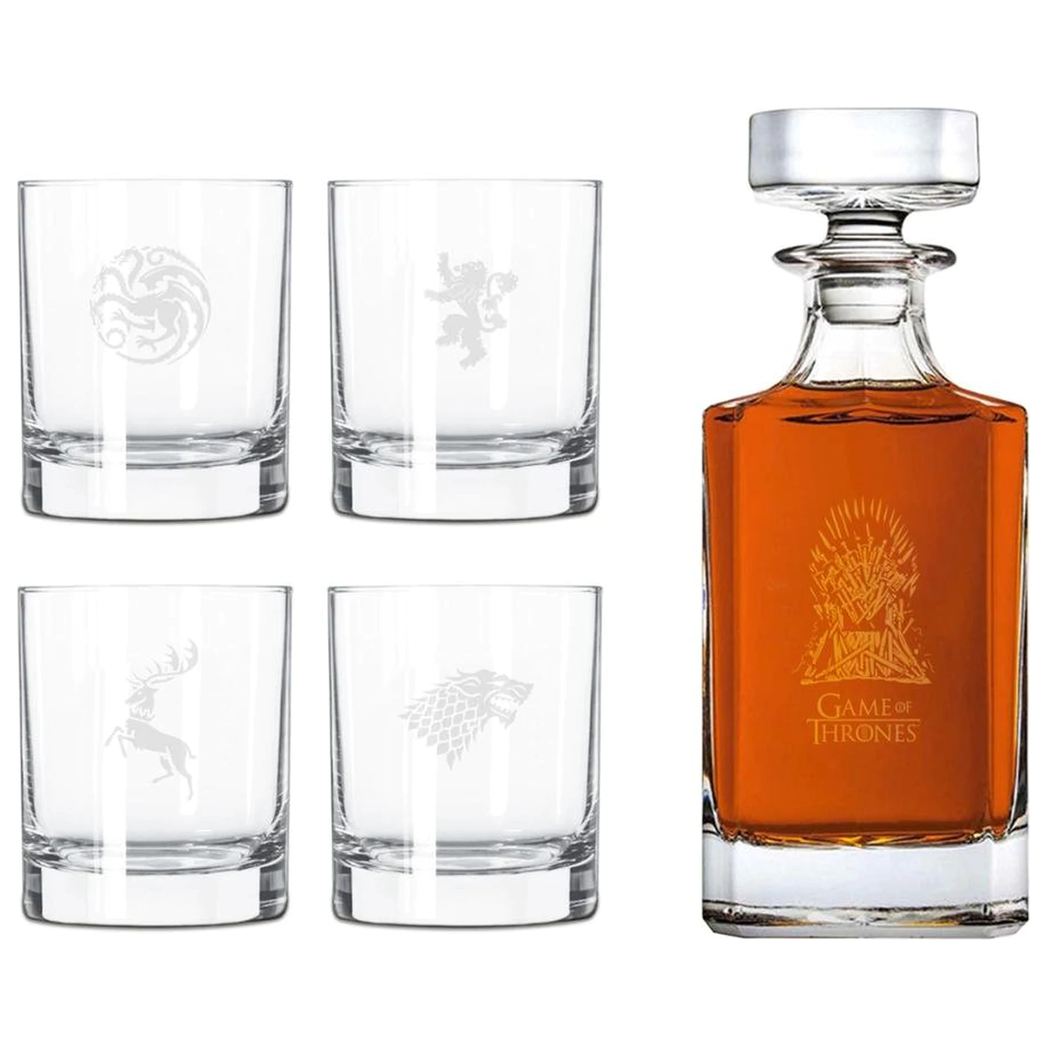 Game of Thrones Set cu 4 pahare de whiskey gravate poza produsului