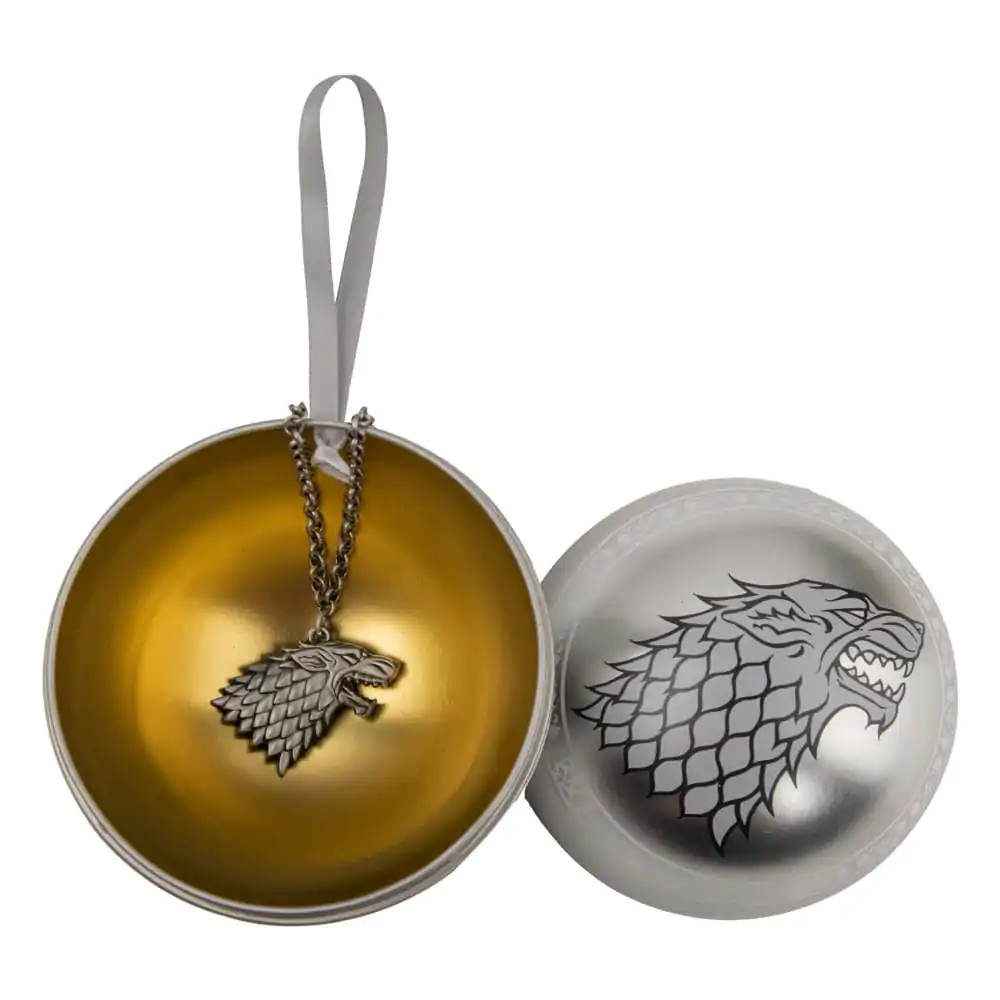 Ornament de pom de Crăciun Game of Thrones cu colier Stark poza produsului