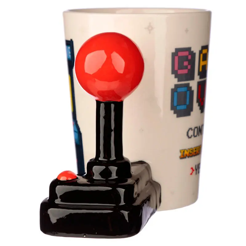 Cană cu mâner în formă de joystick arcade "Game Over" poza produsului