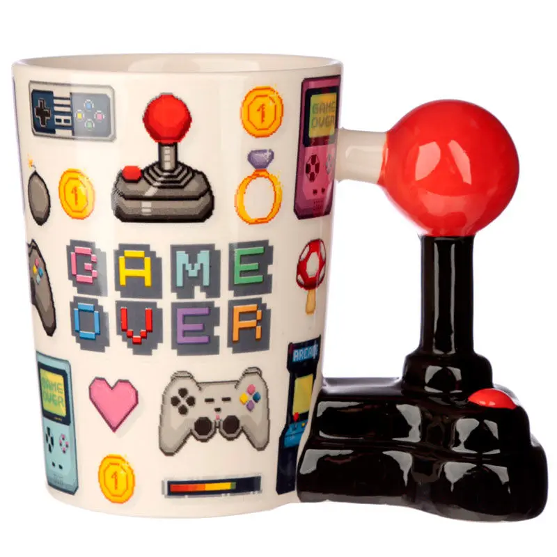 Game Over Joystick Pixel shaped handle mug poza produsului