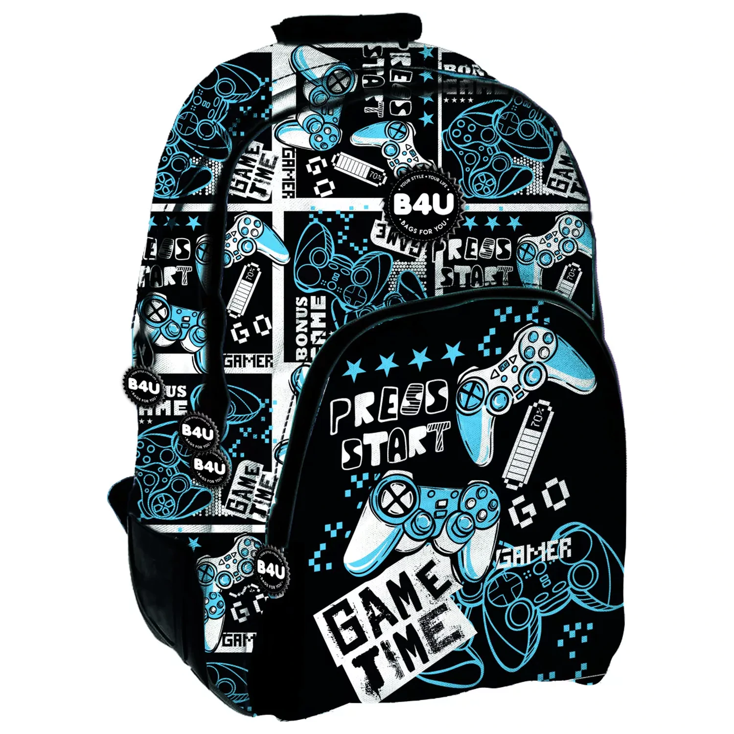 Gamer Press Start Ghiozdan de scoala, Geanta 44 cm poza produsului