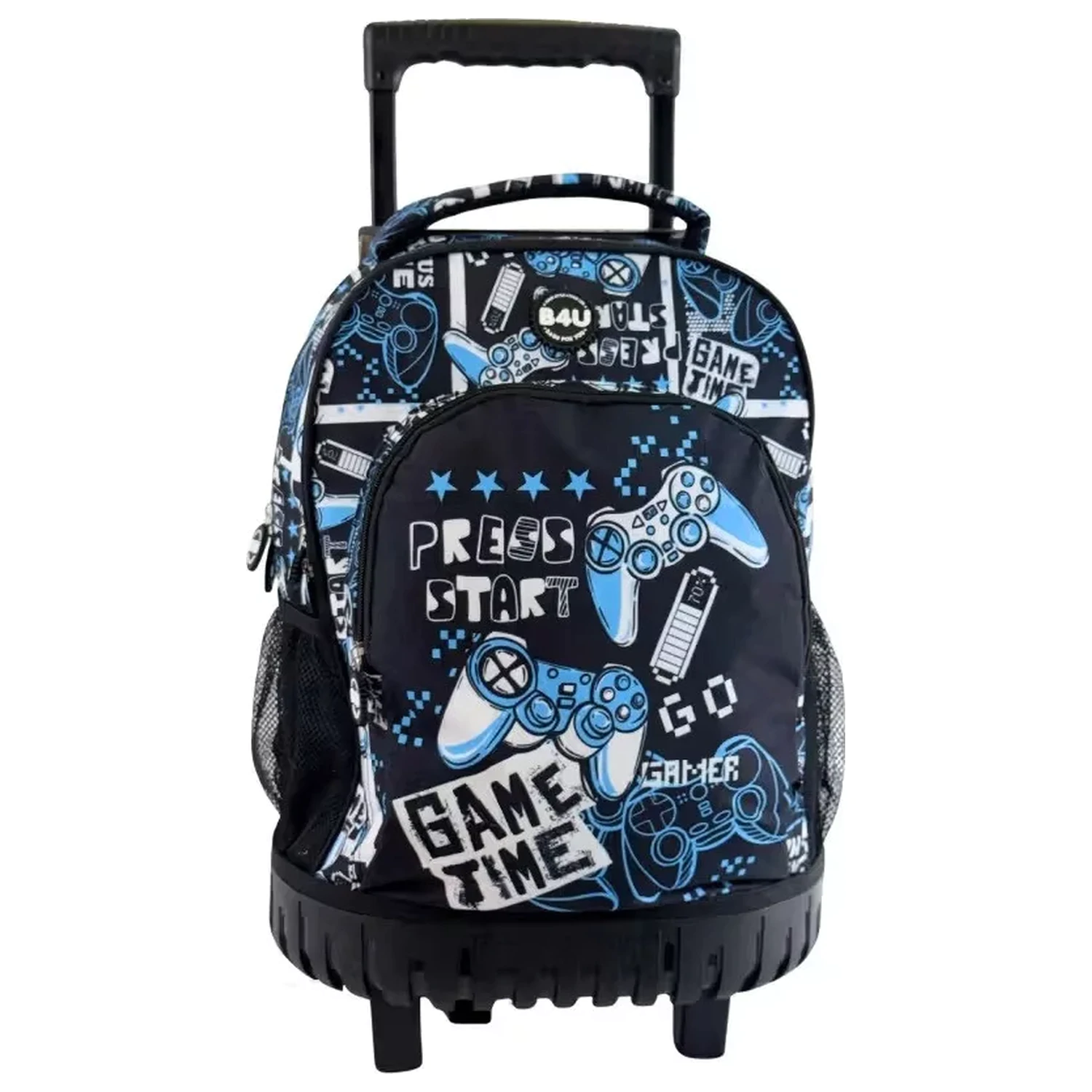Gamer Press Start Premium Rucsac scolar cu roti, 44 cm poza produsului