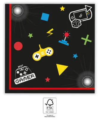 Șervețele Gaming Party 20 buc 33x33 cm FSC poza produsului