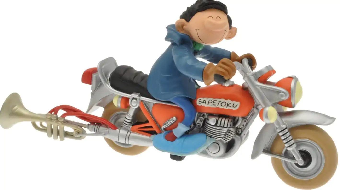 Gaston: Statueta Gaston pe bicicleta poza produsului